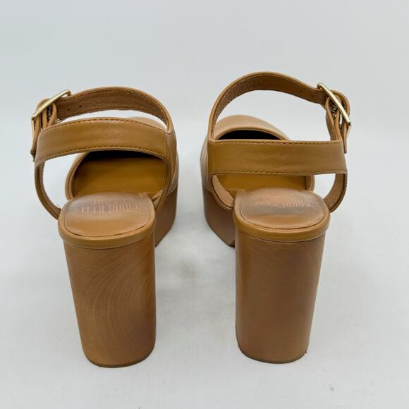 NWT CHARLOTTE STONE Sal Clog Heels in Camel - Picture 4 of 15